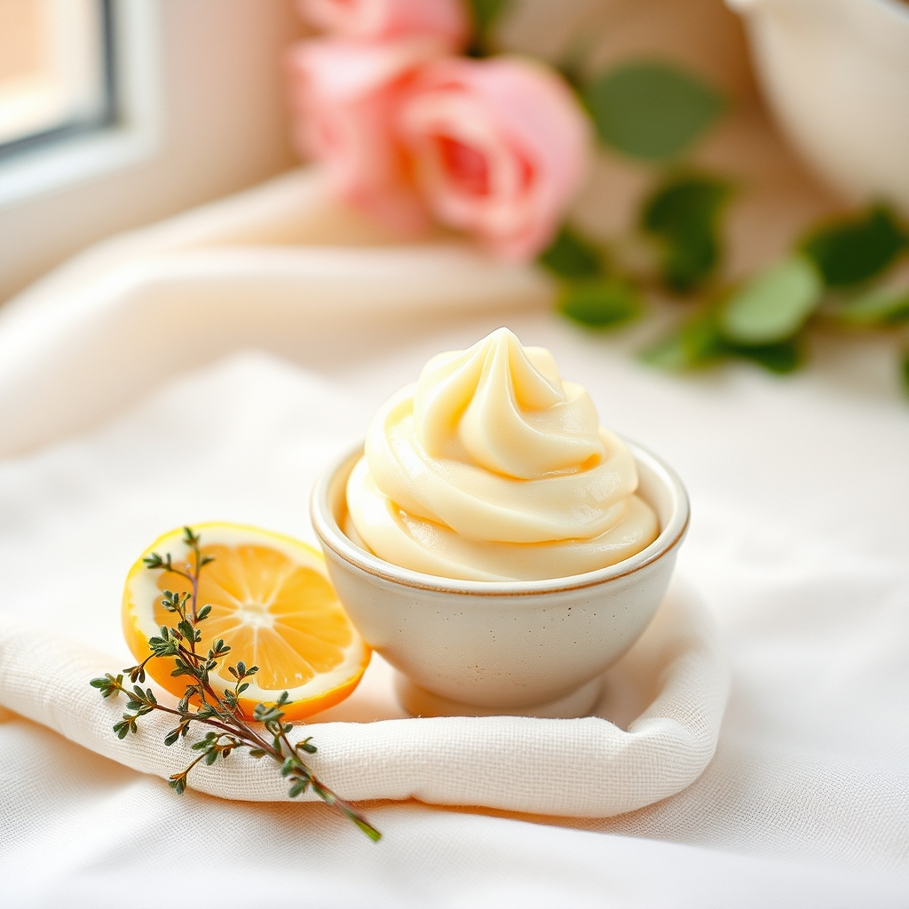Lemon curd ice cream scoop